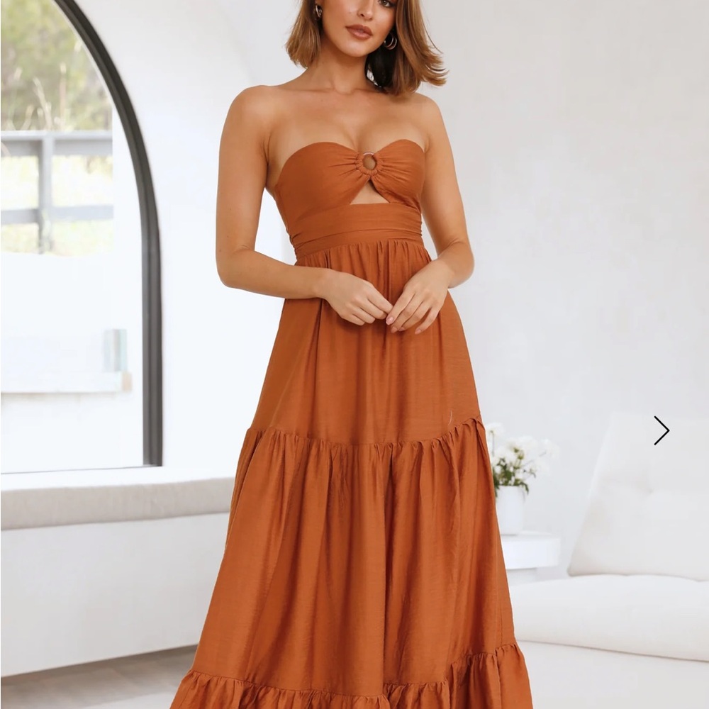 Hello Molly Brown Strapless Maxi Dress